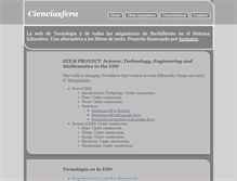 Tablet Screenshot of cienciasfera.com
